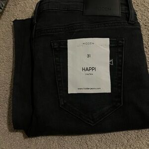 Hidden Black Jeans cropped flare